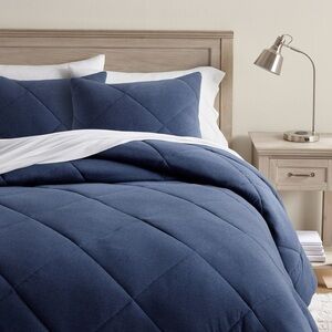 NWT! Pottery Barn Teen Organic Cotton Favorite Tee Comforter - Heathered Navy